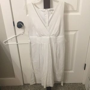 Lace trim detailed sundress in white